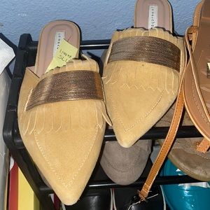 James Chan Taupe Flats